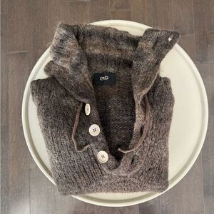 D&G - Dolce & Gabbana Wool and Mohair Runway Sweater with High Neck